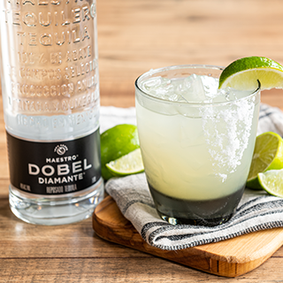 Diamante Margarita: Ultra premium margarita with Maestro Dobel Diamante Tequila made with 100% Pure Agave, Cointreau, lime agave and fresh lime juice for a smooth taste with a light finish.