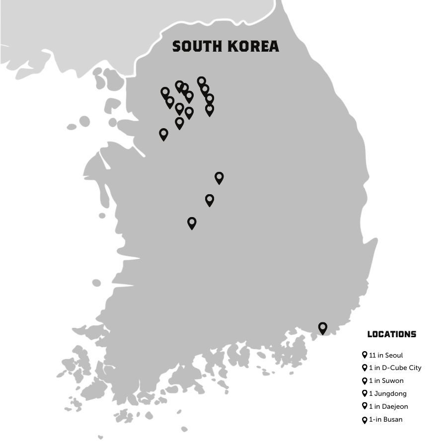 South Korea Franchise Locations